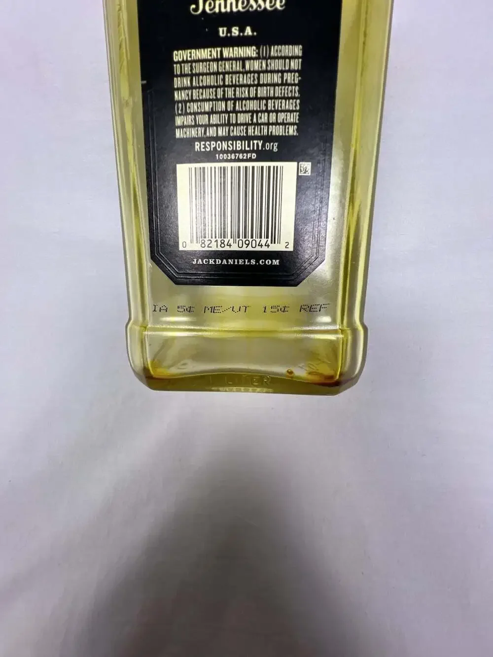 Jack Daniel's Old No. 7 Empty Tennessee Whiskey Glass Bottle